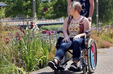 Woman wheelchair user