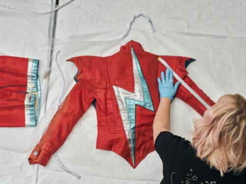 Items from the David Bowie Archive are prepared ahead of the David Bowie Centre opening at V&A East Storehouse on 13 September 2025