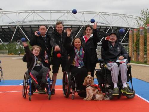 An sporting activation on Mandeville Place on Queen Elizabeth Olympic Park