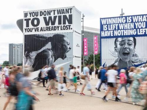 Photo of the footfall by the Nike brand activation on Queen Elizabeth Olympic Park, London