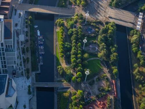 Aerial photo of the Carrousel Rooms