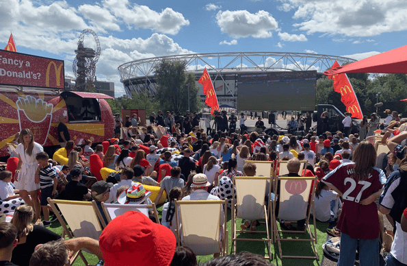 McDonalds brand activation at London Stadium