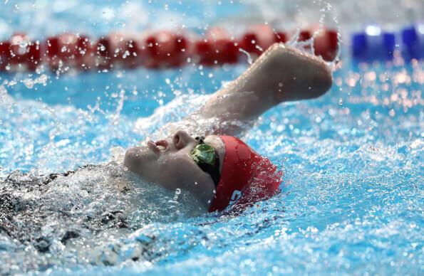Ellie Challis swims for GB
