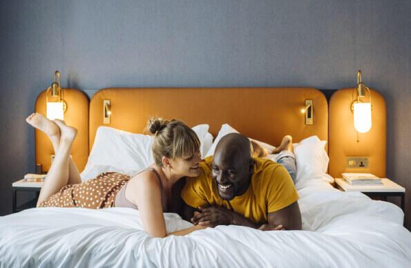 A couple celebrate their valentines day at Hyatt hotel