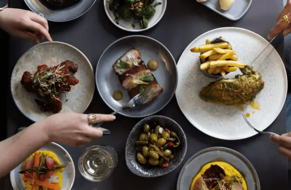 Food served at Park Kitchen and Bar at Sadler's Wells East