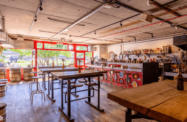 Inside the Lock Inn pub at Hackney Wick