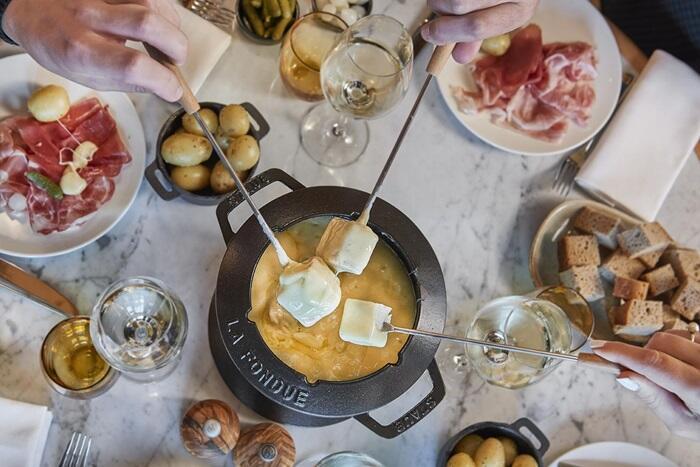 Cheese fondue at Haugen restaurant