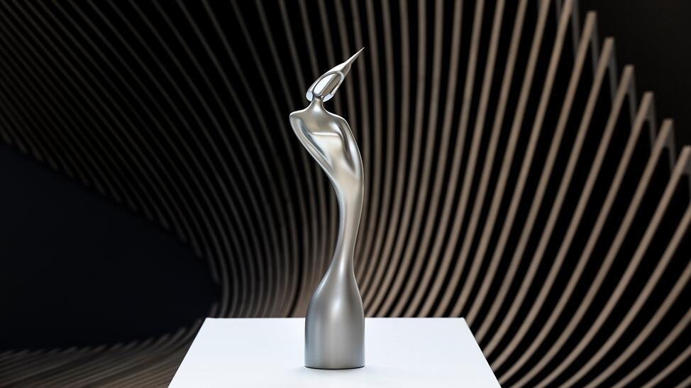 Zaha Hadid BRIT awards statuette image Zaha Hadid BRIT awards statuette image